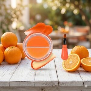 Orange Two-In-One Multiple Use Exfoliating Hydrating Lip Scrub & Mask Vegan Free